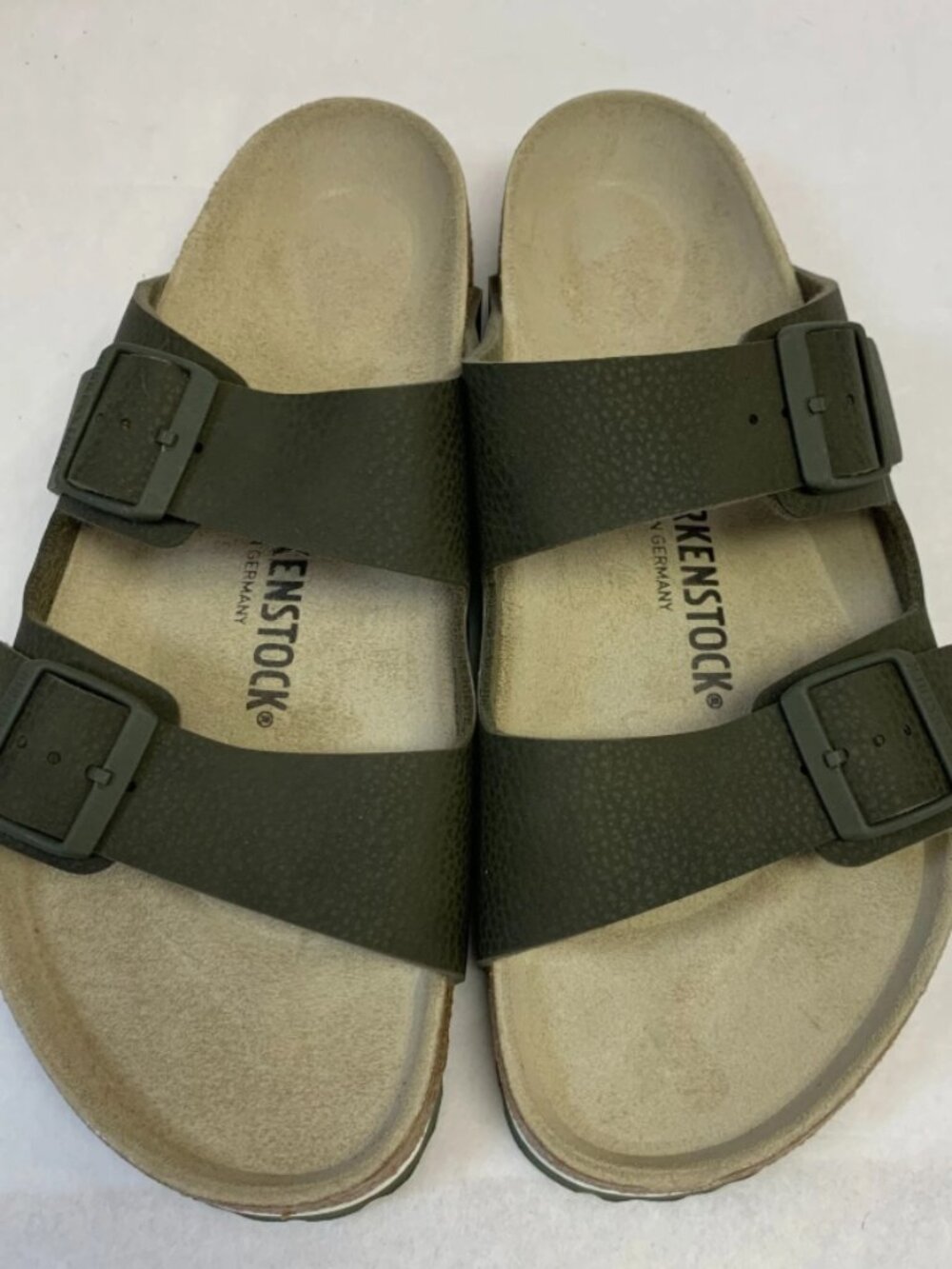 Birkenstock Arizona Desert Soil Green Birko-Flor Regular Width Sandals